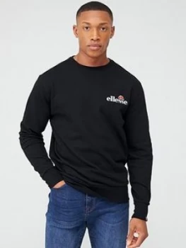 Image of Ellesse Fierro Embroidered Sweatshirt - Black
