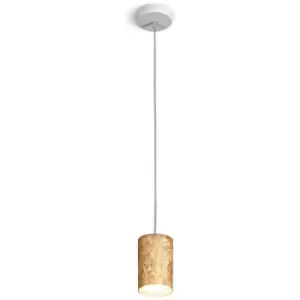 Image of Kolarz TUBE - Metal Slim Pendant Light - Vintage Gold Finish, 1x GX53