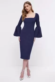 Image of Premium Full Sleeve Corset Bodice Pencil Dress