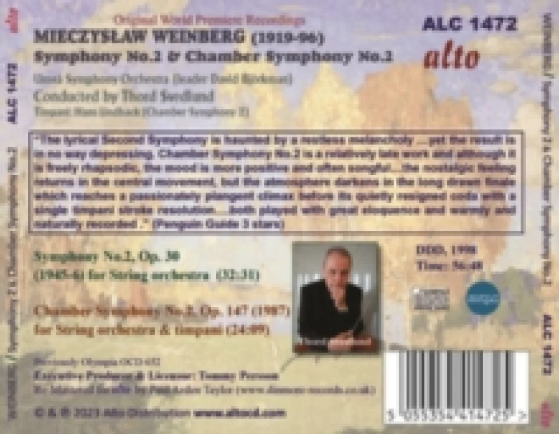 Image of Weinberg: Symphony No. 2/Chamber Symphony No. 2 CD / Album