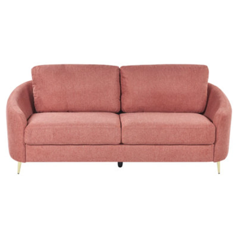 Image of Beliani Sofa 3 Seater Trosa Fabric Pink