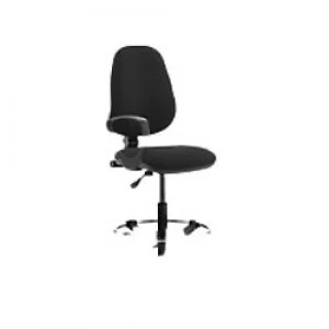 Image of Task Office Chair Eclipse I Lever Black Fabric With Loop Arms And Hi Rise Draughtsman Kit
