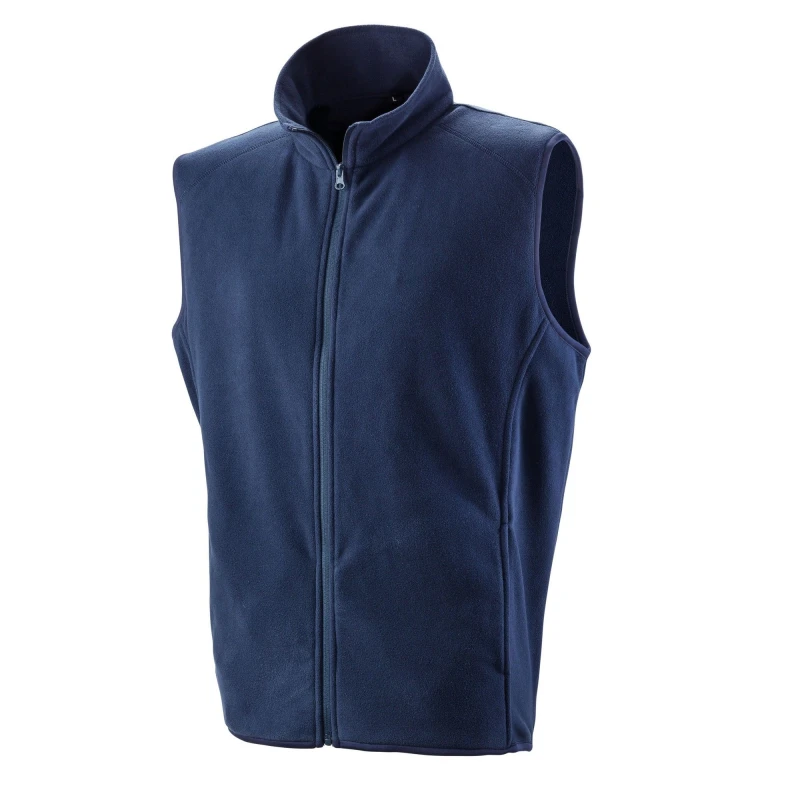 Image of Result Core Mens Microfleece Gilet in Navy Size: XS Navy Male XS