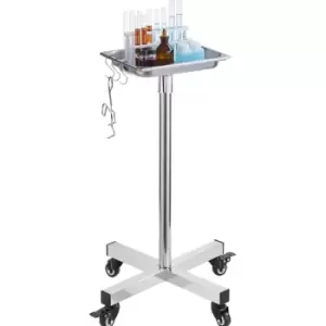 Image of Vevor - Mayo Stand, Stainless Steel Mayo Tray, Load Capacity up to 36 lbs, Adjustable Height 31.9'-55', Medical Tray on Wheels with Removable Tray