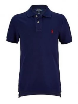 Image of Ralph Lauren Boys Classic Polo Shirt - French Navy, French Navy, Size Age: 7 Years