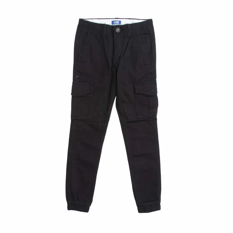 Image of Jack and Jones Marco Dean Cargo Pant - Black 7 - 8 Years