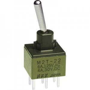 Image of NKK Switches M2T22SA5W03 Toggle switch 250 V AC 3 A 2 x OnOn latch