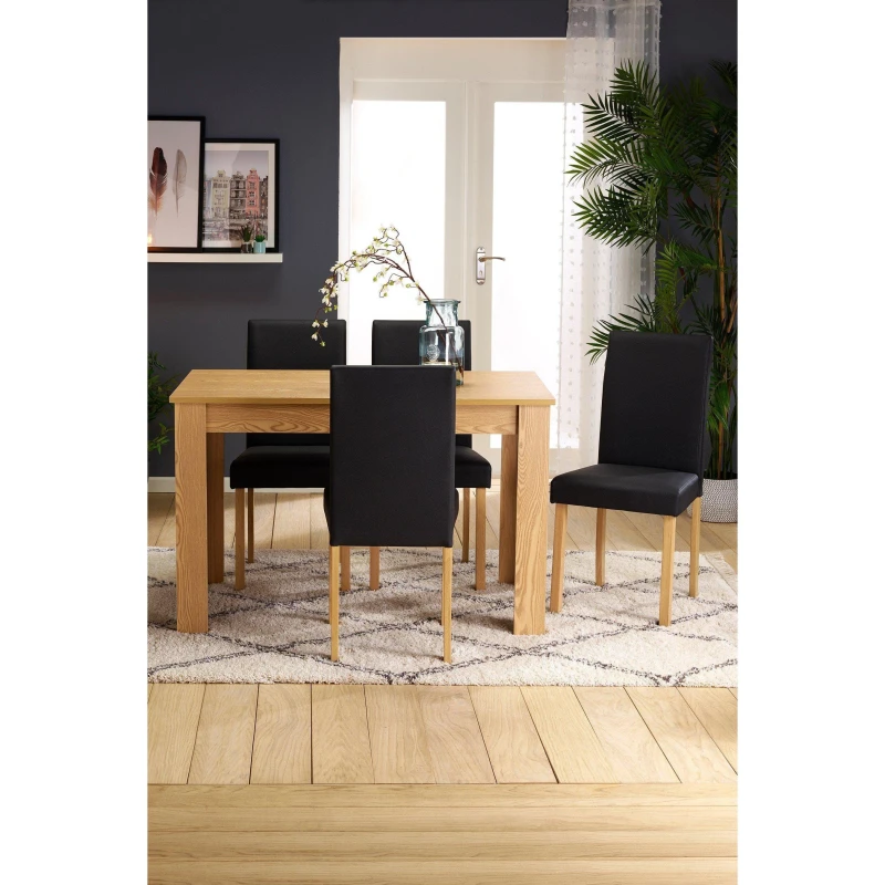 Image of Homelife 5 Piece Kingston Dining Set Black unisex Set
