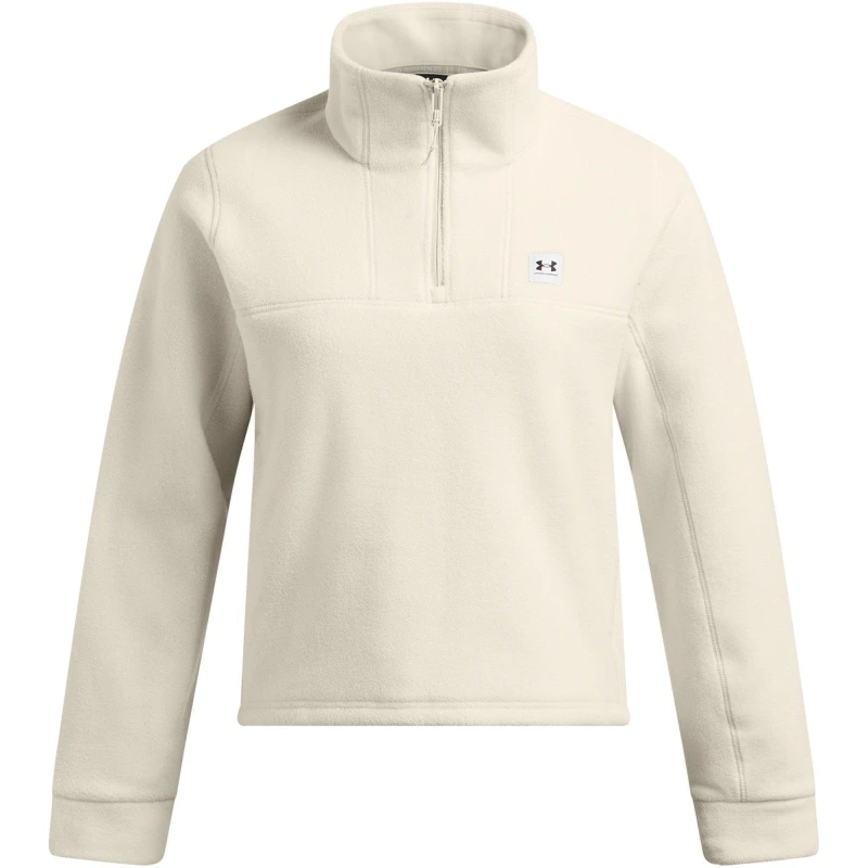 Image of Under Armour Womens Expanse 1/4 Zip Fleece White female 10 (S)