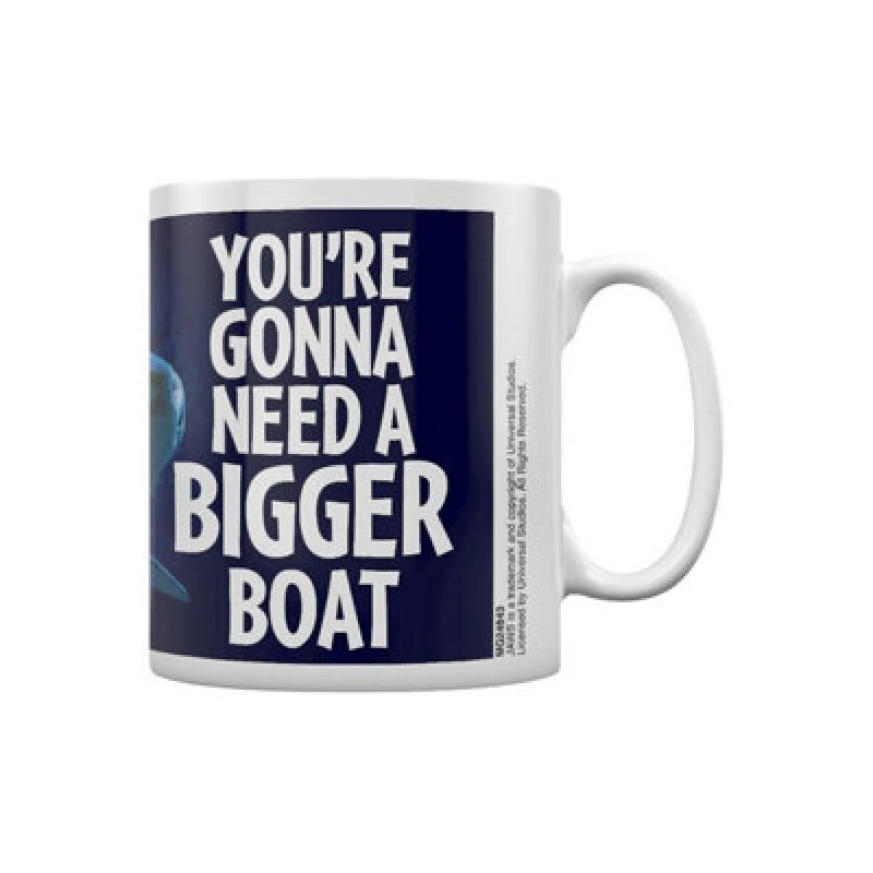 Image of Jaws Jaws Bigger Boat Mug in Blue Blue One Size Unisex 5059958490703