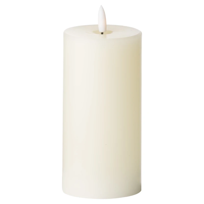 Image of Love Lace Natural Glow 3 x 6 LED Cream Candle Ivory