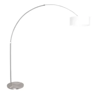Image of Sparkled Light Arc Floor Lamp Steel Brushed