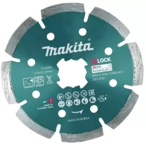 Image of Makita X Lock Diamond Cutting Disc 115mm