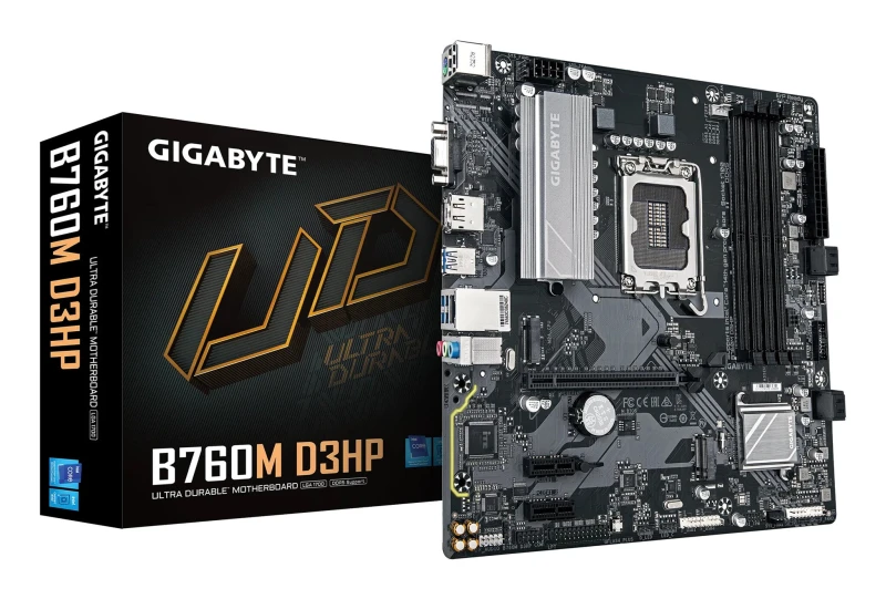 Image of Gigabyte Gigabyte B760M D3HP Intel 1700 Socket, Micro-ATX Motherboard MBGIG-B760MD3HP