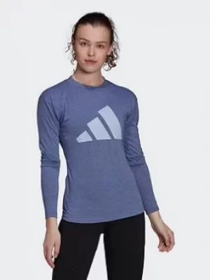 Image of adidas Sportswear Future Icons Winners 2.0 Long-sleeve Top, Purple, Size 2XL, Women