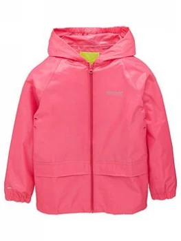 Image of Regatta Pink 'Stormbreak' Lightweight Waterproof Jacket - age 3 to 4
