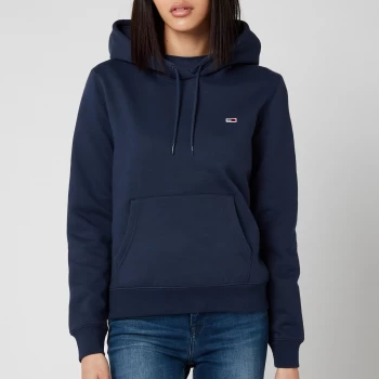 Image of Tommy Jeans Womens Regular Fleece Hoodie - Twilight Navy - L
