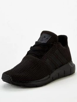 Image of adidas Originals SWIFT RUN Childrens Trainer - Core Black, Core Black, Size 2