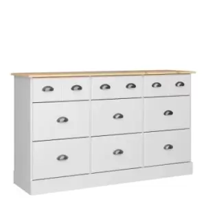 Image of Nola 6 + 3 Drawer Chest White And Pine
