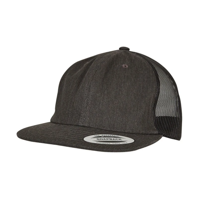 Image of Flexfit Flexfit Men Denim Trucker Cap in True Black True Black One Size Male 5063300787281