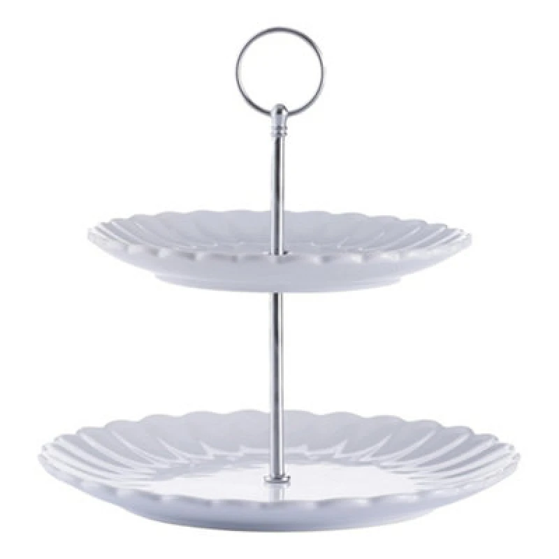 Image of Price & Kensington Luxe Stoneware Two Tier Cake Stand