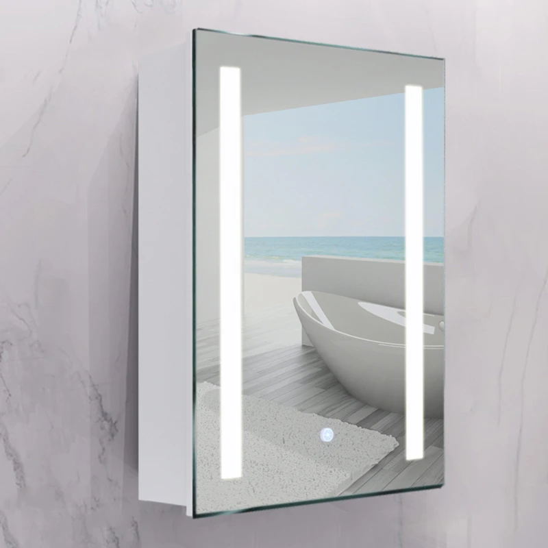 Image of Kabinet UK Wall-Mounted LED Mirror Medicine Cabinet & Shelves White unisex One size