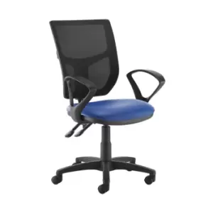 Image of Dams MTO Altino 2 Lever High Mesh Back Operators Chair with Fixed Arms - Nero Bl