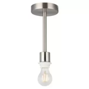 Image of Ceiling light Baymont Satin nickel 1 bulb 26.5cm