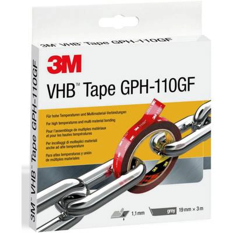 Image of 3M 3M GPH-110F19-3 Tape Grey (L x W) 3m x 19mm GPH-110F19-3