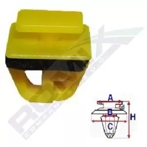 Image of ROMIX Clip, trim-/protection strip B26969 HYUNDAI,KIA,i10 (PA),Picanto (SA),PICANTO (TA)