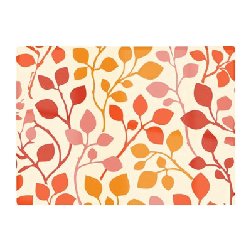 Image of Warren Reed Designer Colorful Autumn Leaves Glass Chopping Board