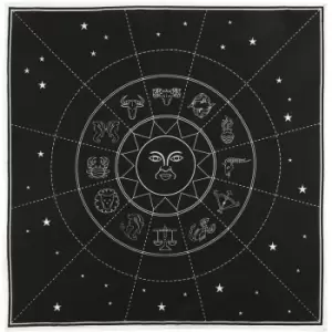 Image of Zodiac Altar Cloth (One Size) (Black/White) - Black/White - Something Different