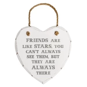 Image of Sass & Belle Friends Are Like Stars Heart Plaque