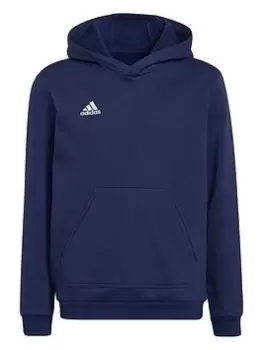 Image of Boys, adidas Youth Entrada 22 Training Hoody, Navy, Size 7-8 Years