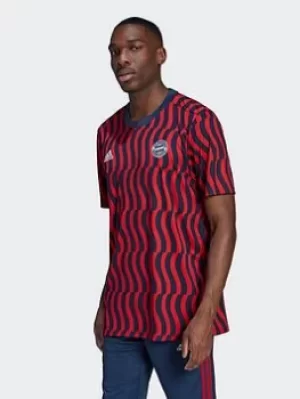 Image of adidas Fc Bayern Pre-match Jersey, Dark Blue, Size L, Men