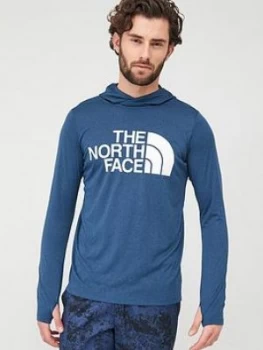 Image of The North Face 24/7 Big Logo Hoodie - Blue Heather