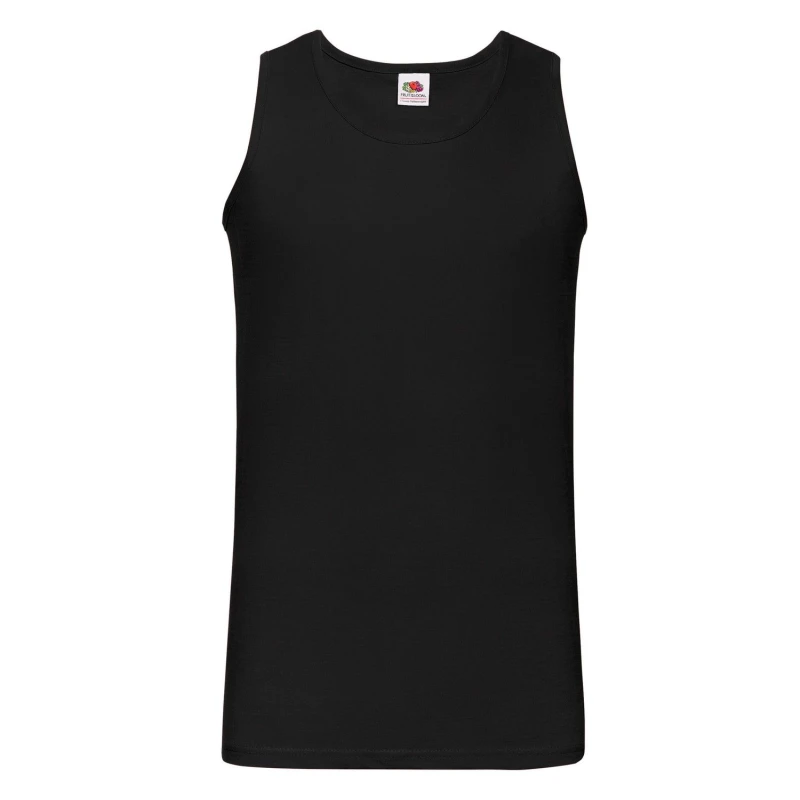 Image of Fruit Of The Loom Fruit of the Loom Men Valueweight Athletic Tank Top in Black Size: Small Black S Male 5063527225429
