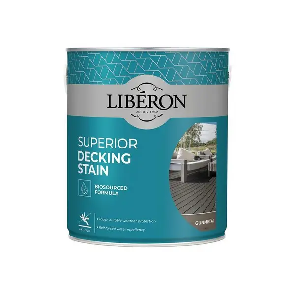 Image of Liberon Superior Decking Stain LIB126122 Colour: Gun Metal