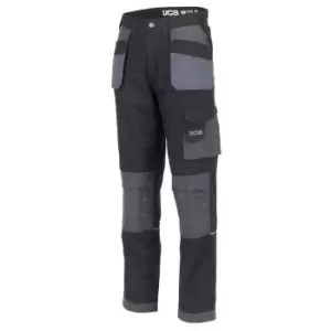 Image of Trade Plus Black/Grey Rip Stop Trouser Regular - Size 36R