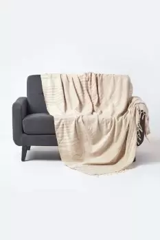 Image of Bed Sofa Throw Cotton Chenille Tie Dye