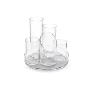 Image of Osco Acrylic 5 Tube Pen Pot Clear, Clear