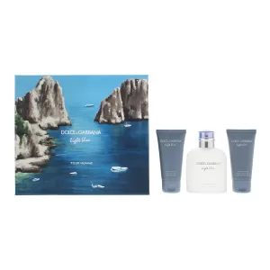 Image of Dolce & Gabbana Light Blue Pour Homme Gift Set 125ml Eau de Toilette + 50ml Aftershave Balm + 50ml Shower Gel