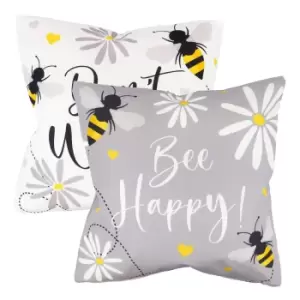 Image of Streetwize Pair Of Don't Worry Be Happy Scatter Cushions