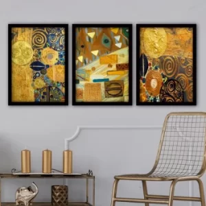 Image of 3SC154 Multicolor Decorative Framed Painting (3 Pieces)