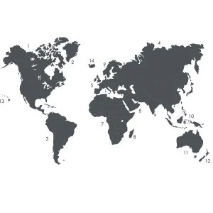 Image of Fine Decor Fine Decor The World is Yours Giant Wall Art Kit