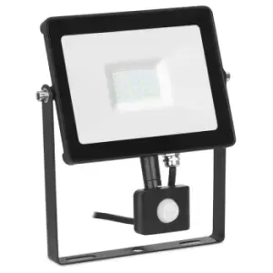 Image of Enlite Quazar30W Adjustable IP65 Driverless LED Floodlight with PIR Sensor 4000K Black - EN-FLH30PBLK/40