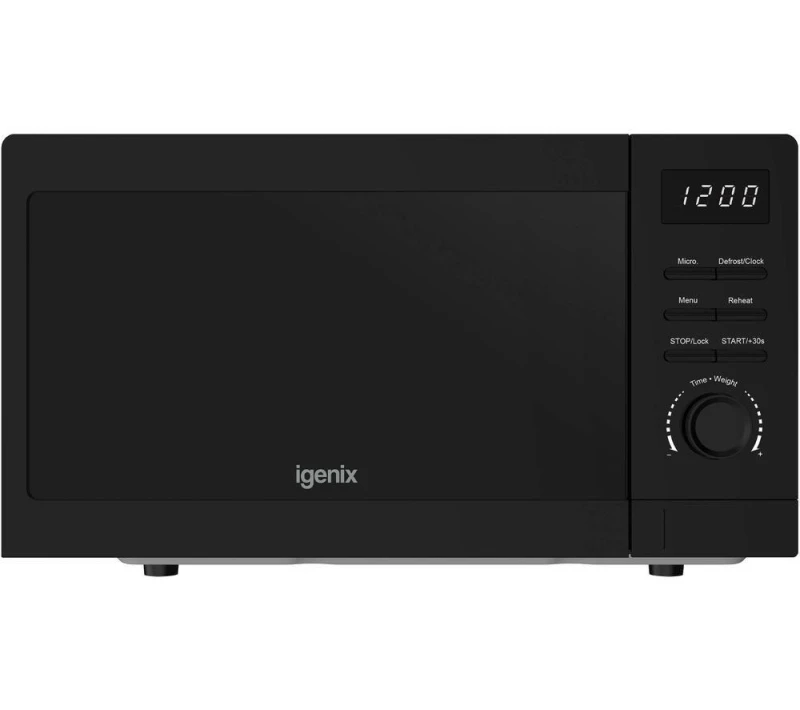 Image of IGENIX IGMS02080B Compact Solo Microwave - Black 5016368010501