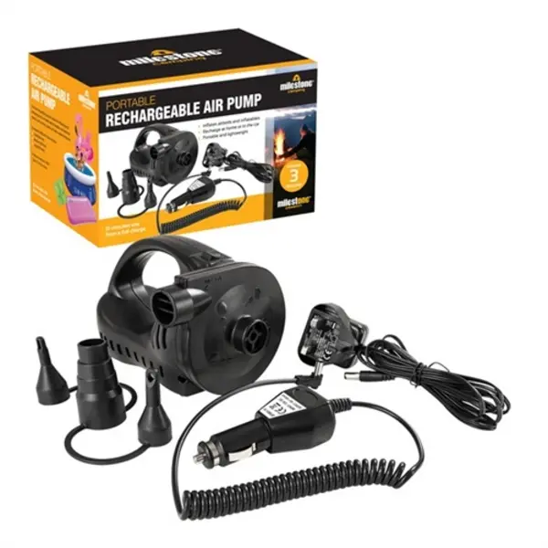 Image of Milestone Portable Rechargeable Air Pump - AC240V/DC12 31009