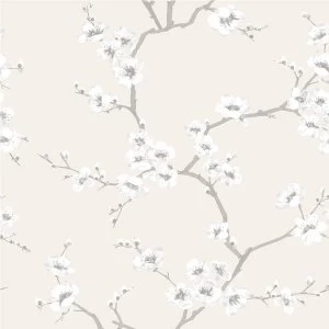 Image of Graham and Brown Fresco Apple Blossom Wallpaper