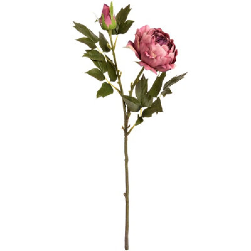 Image of Hill Interiors Artificial Rose Peony Spray Deep Pink (One Size)